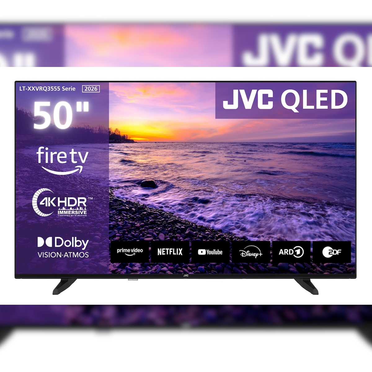 JVC Fernseher 50 Zoll Fire TV 4K QLED Smart TV mit Dolby Vision HDR, Dolby Atmos und Alexa Built-In Image