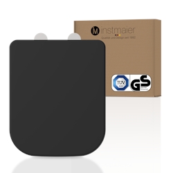 Helma Duroplast WC-Sitz BLACK, E-Form, mit Absenkautomatik und Schnellverschluss