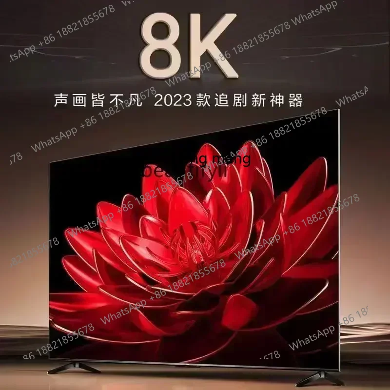 TV 8K 65 pouces 70/75/85/100/TV LCD vocale intelligente plein écran