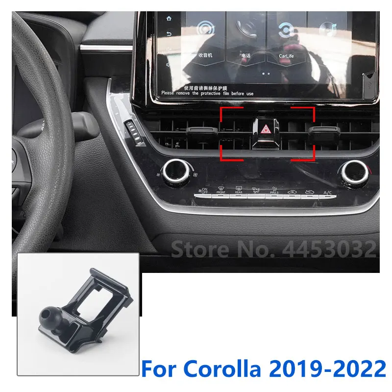 17mm Spezielle Halterungen Für Toyota Corolla Auto Telefon Halter GPS Unterstützung Feste Halterung Air Outlet Basis Zubehör 2007-2022 Image