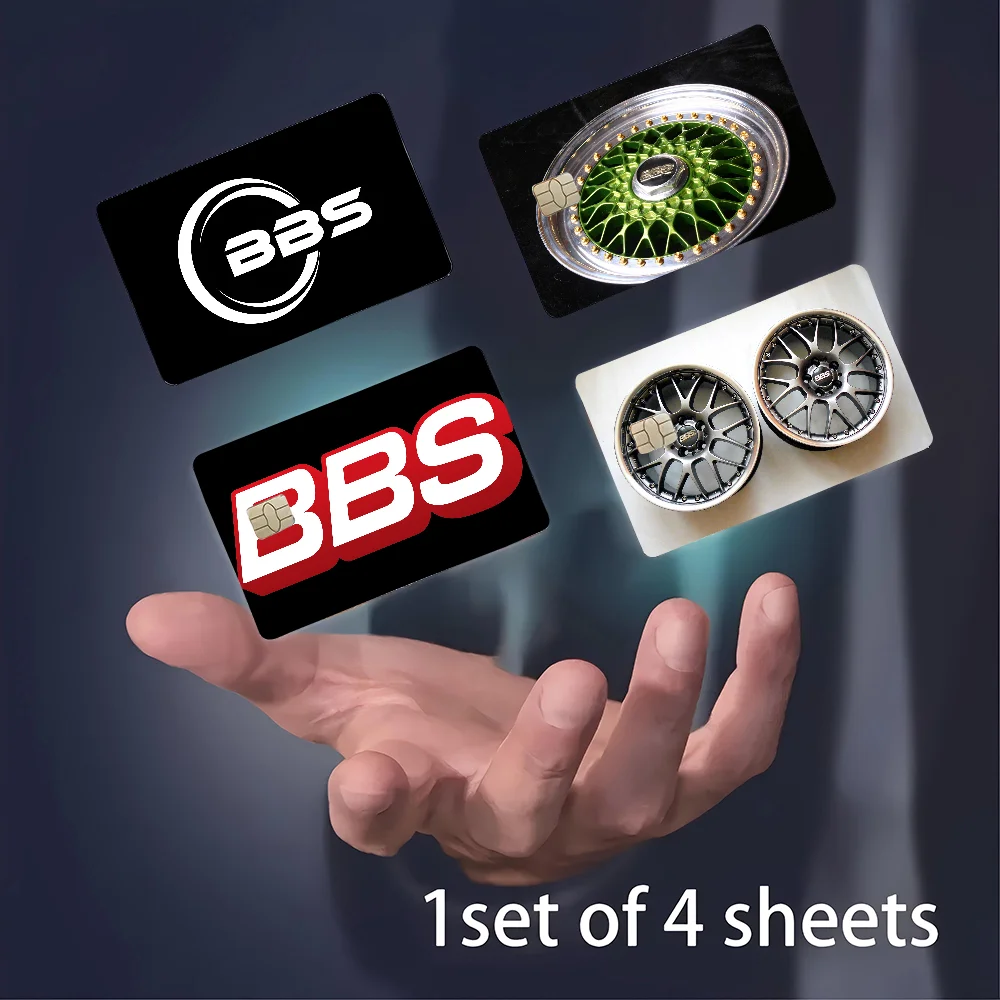 BBS Automotive Components WheelCredit Card Skin Aufkleber Keine Kleberückstände Wasserdicht für VISA Kreditkarte U-Bahn-Zugangskarte Image