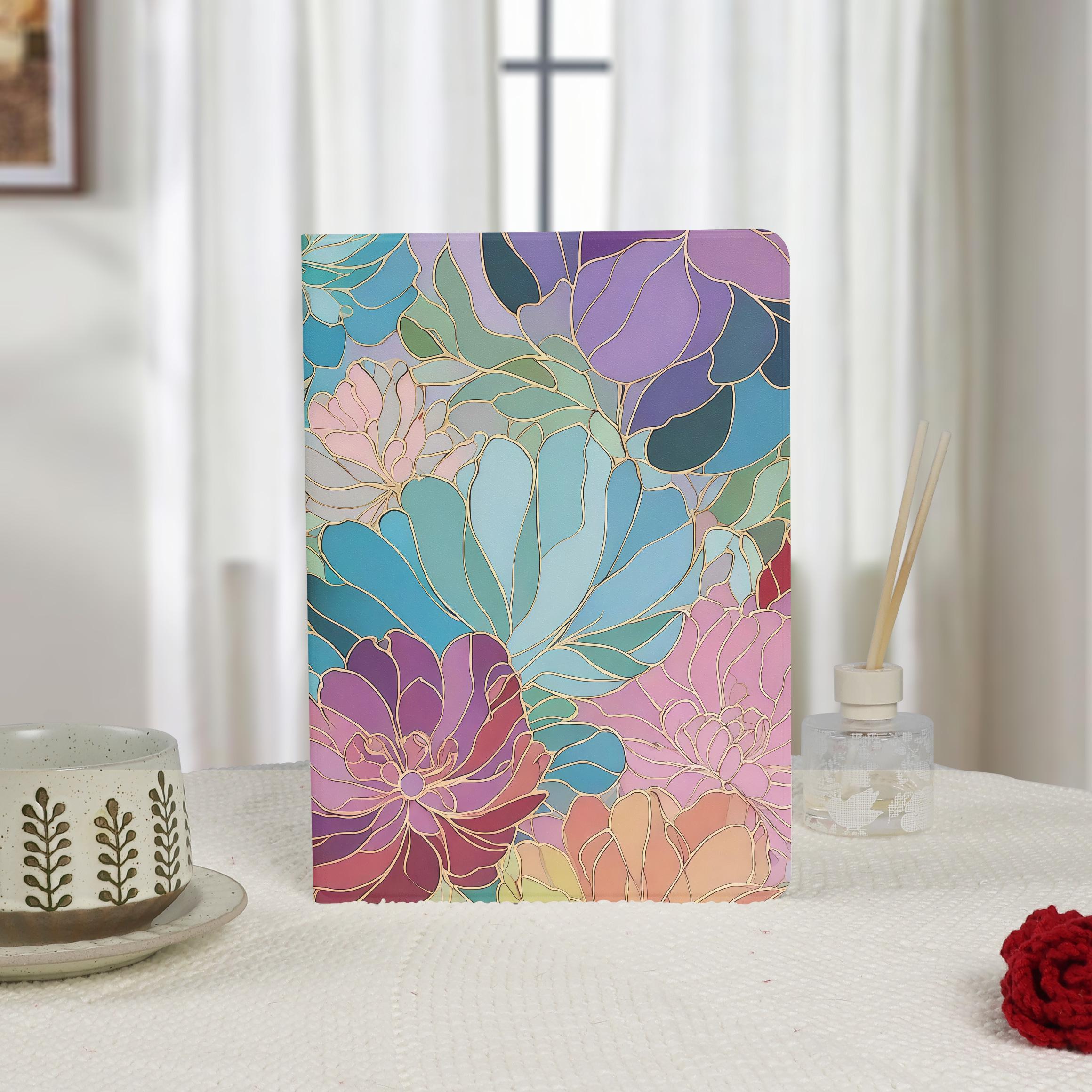 "Custodia per iPad con motivo floreale in vetro colorato, iPad Air M3 2025, iPad 10 10,9\" 2022, iPad 13\" 11 A16, custodia Pro 12,9'', custodia Pro per"