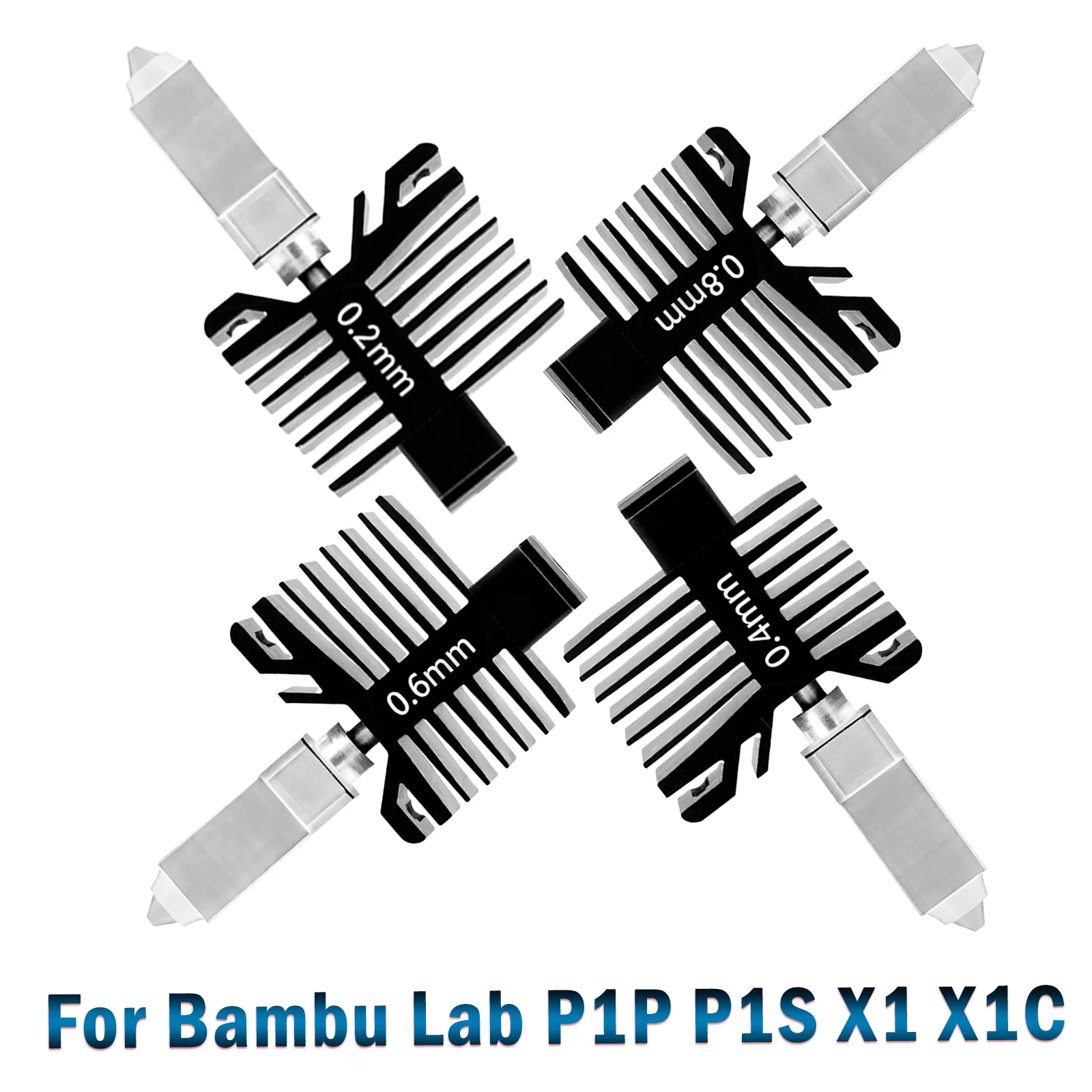 P1P P1S X1C X1 Bambu Lab Hotend-Präzisionsmodul, auslaufsicher, integriertes Design, Düse aus gehärtetem Stahl für 3D-Drucker der P1/X1-Serie Image