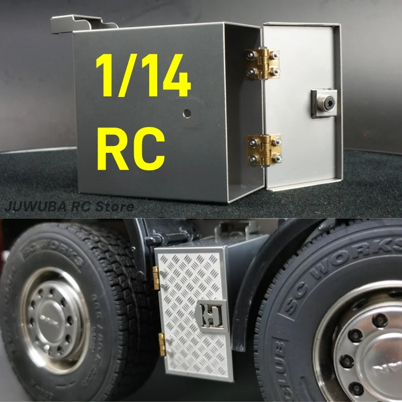 SCALECLUB 1/14 RC Toy Truck Toolbox Ausrüstungsbox Breite 27 mm GJX27-TY-1 für Tamiya LESU 1/14 RC Truck Zubehör Teile