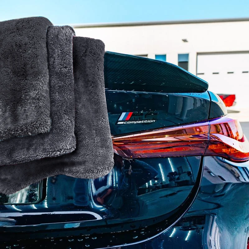 1-teiliges Mikrofaser-Autopflegehandtuch – super saugfähig, streifenfrei, kratzfest, für die Reinigung von Autos, Glas und mehreren Oberflächen Image