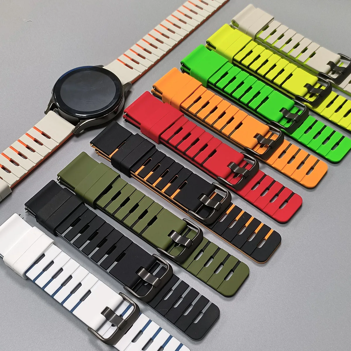 Silikon-Uhrenarmband für COROS PACE 3/APEX 4 42 mm/APEX 2 pro/APEX 46 mm Armband für POLAR Vantage M3 M2/Grit X2 Pro 22 mm Armband Image