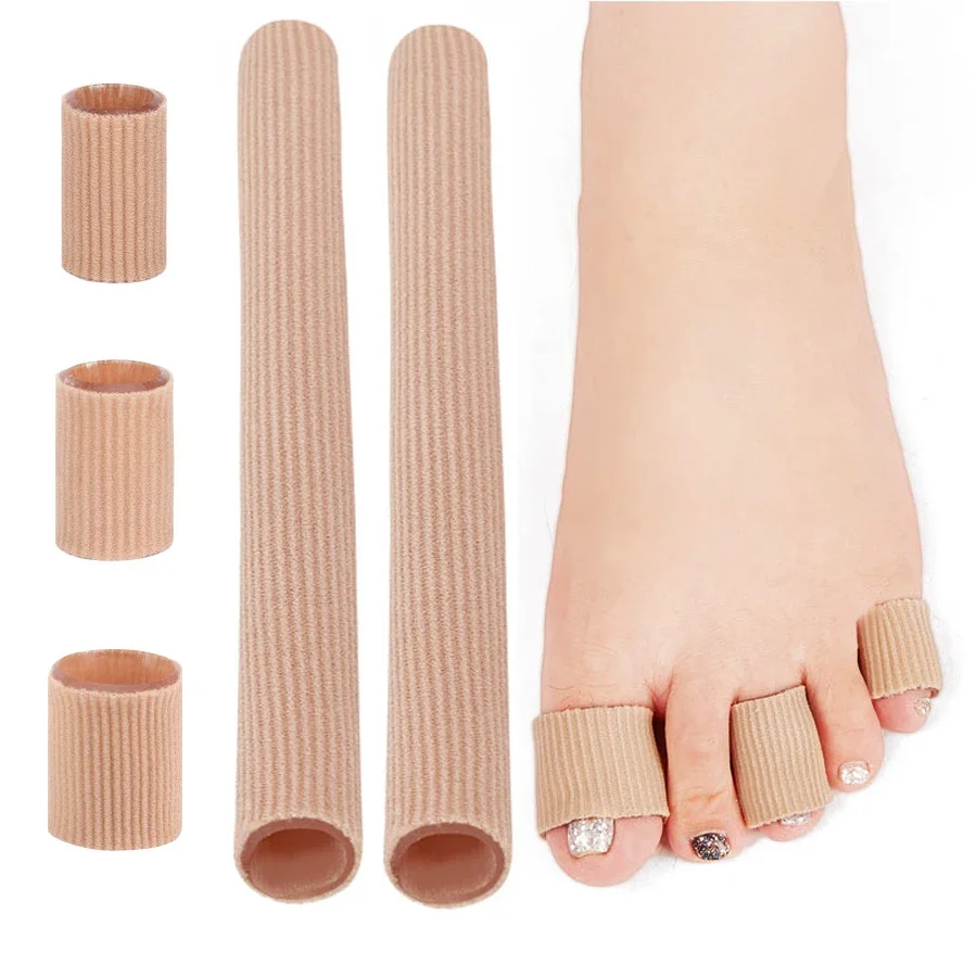 Weiche Faser-Gel-Zehenärmel, atmungsaktiver Silikonschlauch, Fingerschutz, Mais-Kissentrenner, Fußpflege, Komfort und Schutz Image