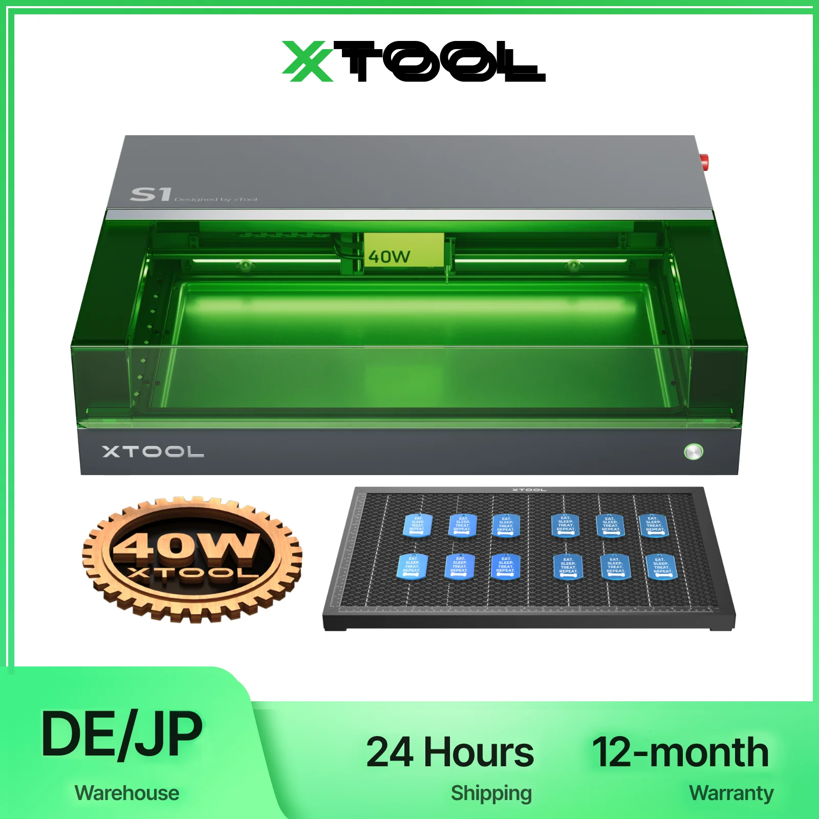 xTool S1 40 W Laserschneider und Lasergravierer, Lasergravierer für Holz und Metall, Acryl, großes Projekt Image