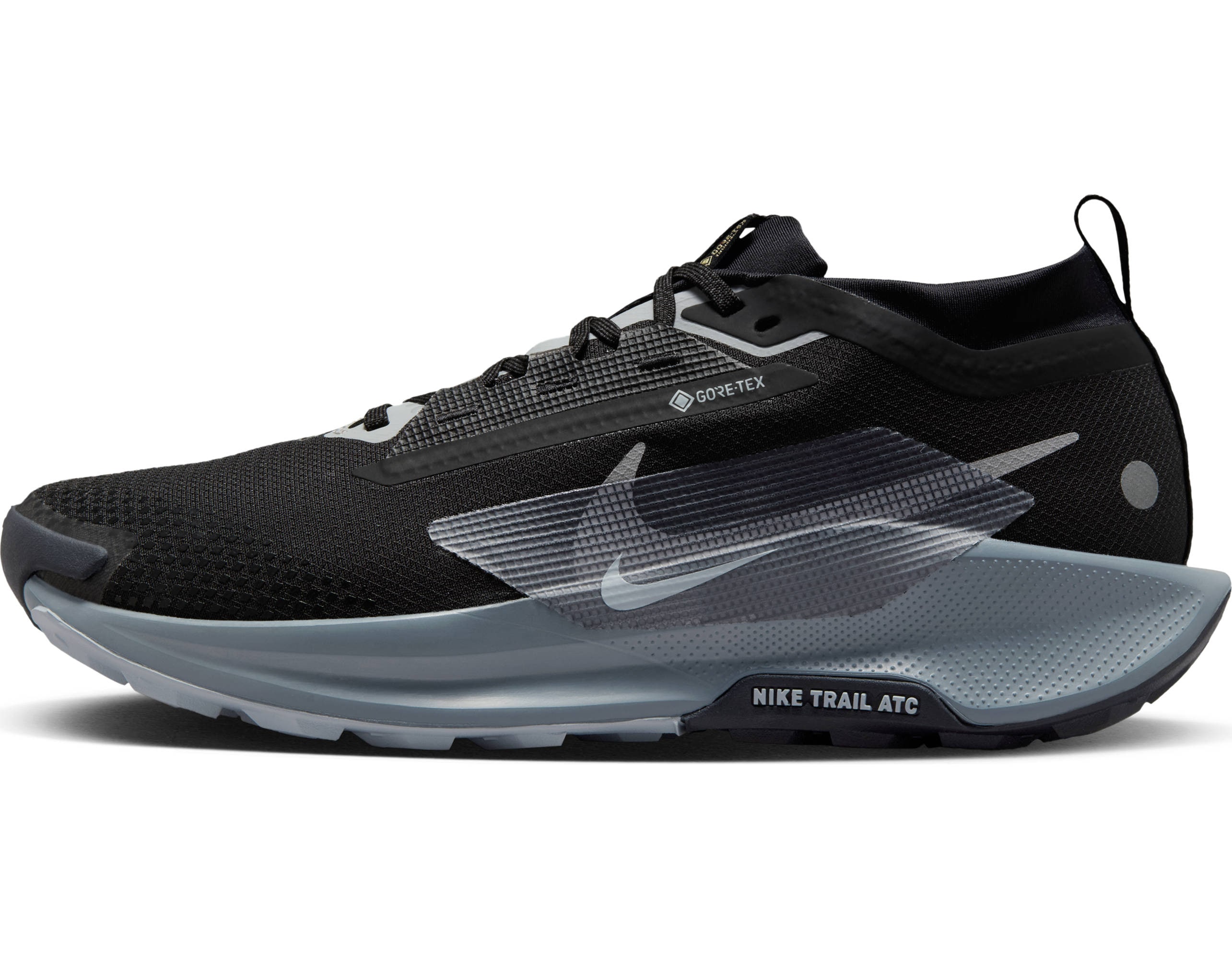 Laufschuh NIKE "NIKE PEGASUS TRAIL 5 GTX", Herren, Gr. 42,5, schwarz, wolf grau, cool grau, anthrazit, Synthetik, Textil, Schuhe Laufschuh