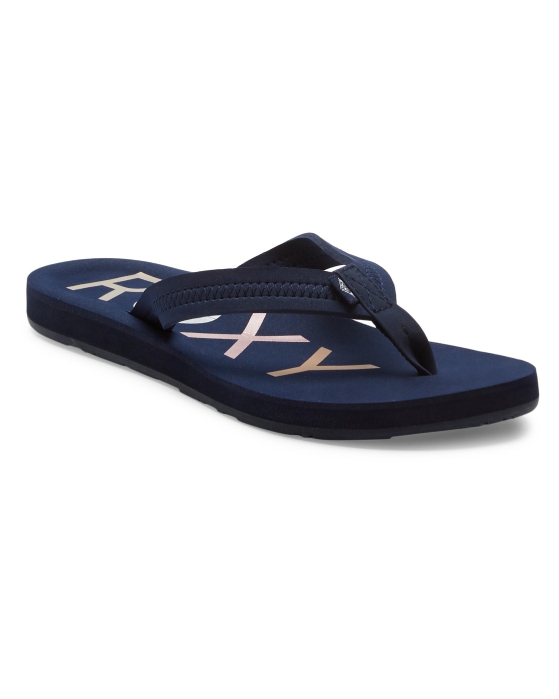Zehentrenner ROXY "Vista", Damen, Gr. 7(37), blau (navy), Obermaterial: 85% EVA, 10% PU, 5% Polyester / Futter: 100% EVA / Außensohle: 100% TPR, Schuhe Zehentrenner