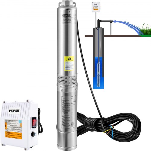 Stainless Steel Deep Well Submersible Pump Head, Waterproof, With Cord For Irrigation And Home Use Stainless Steel Deep Well Submersible Pump Head, Waterproof, With Cord For Irrigation And Home Use