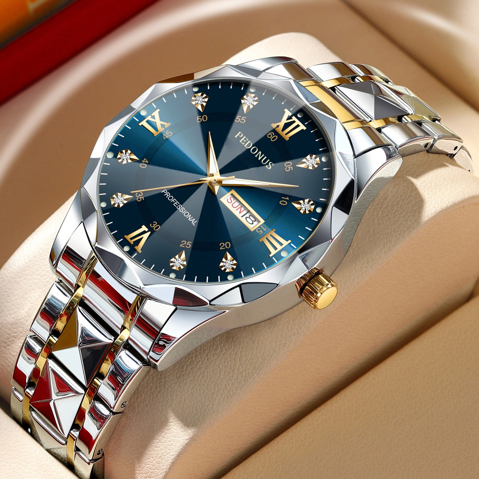 Waterproof Men's Luxury Watch, Business Quartz Watch With Date Calendar Fashion Business Waterproof Men's Luxury Watch, Business Quartz Watch With Date Calendar Fashion Business