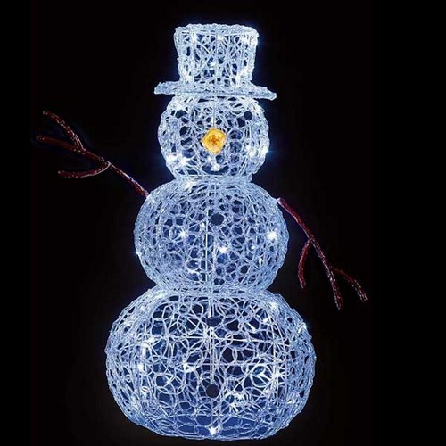 Premier Acryl LED Schneemann (Weiß) 90cm