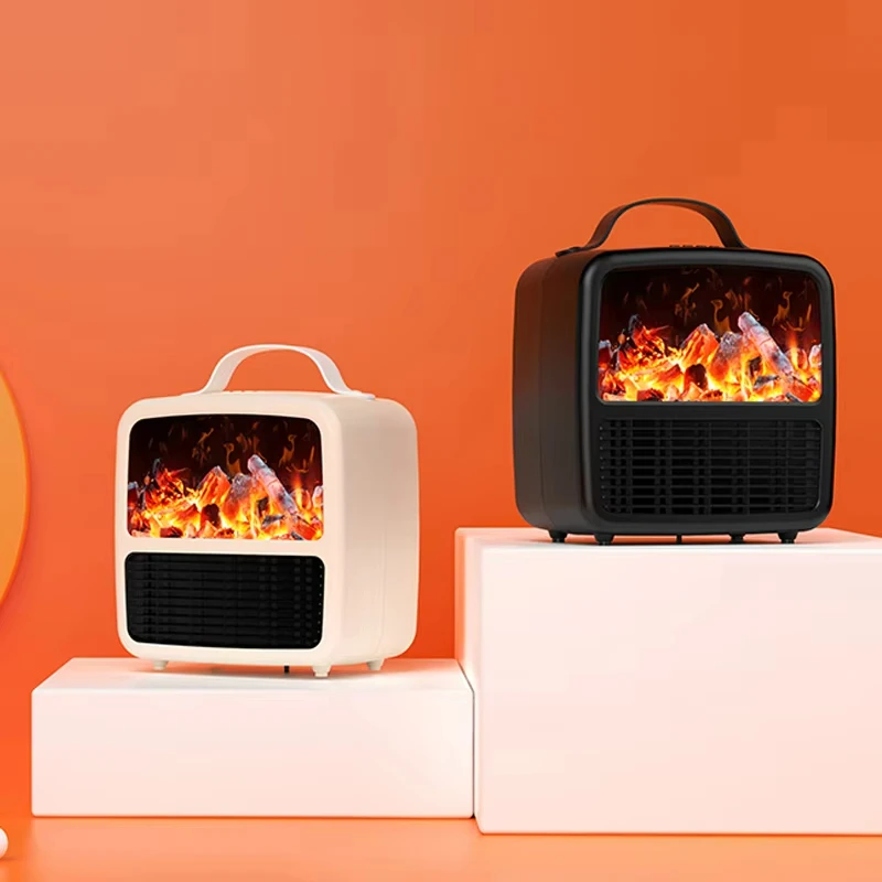Elektrischer Heizofen für den Innenbereich, rauchfrei, elektrischer Kamin, Haushaltsheizung, 3D-Flammen-Mountain-Heizlüfter mit Fernbedienung