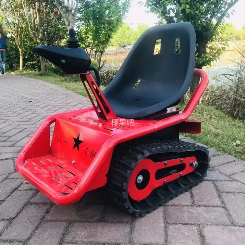 Elektrische Go-Karts für Kinder, Strandfahrräder, Freizeitortationen, elektrische kleine Tanks, Kettenräder, Kettenräder mit zwei Motoren