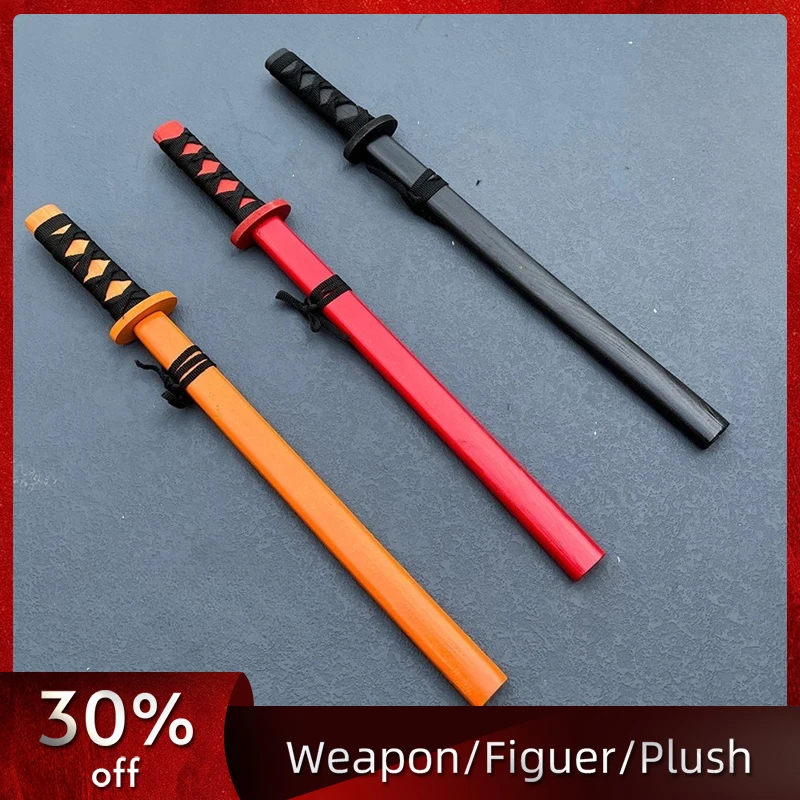 54 cm/21,26 Zoll Samurai Schwert Farbe Katana Modell Requisiten Cosplay Peripheriegeräte Holz Mit Scheide Training Sammeln Ornamente Handwerk Image