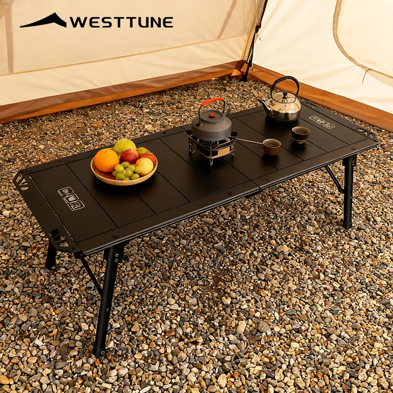 WESTTUNE IGT Campingtisch, tragbar, klappbar, Picknicktisch, Aluminiumlegierung, ultraleicht, IGT 5-teiliger Kombinationstisch für Camping, Grillen
