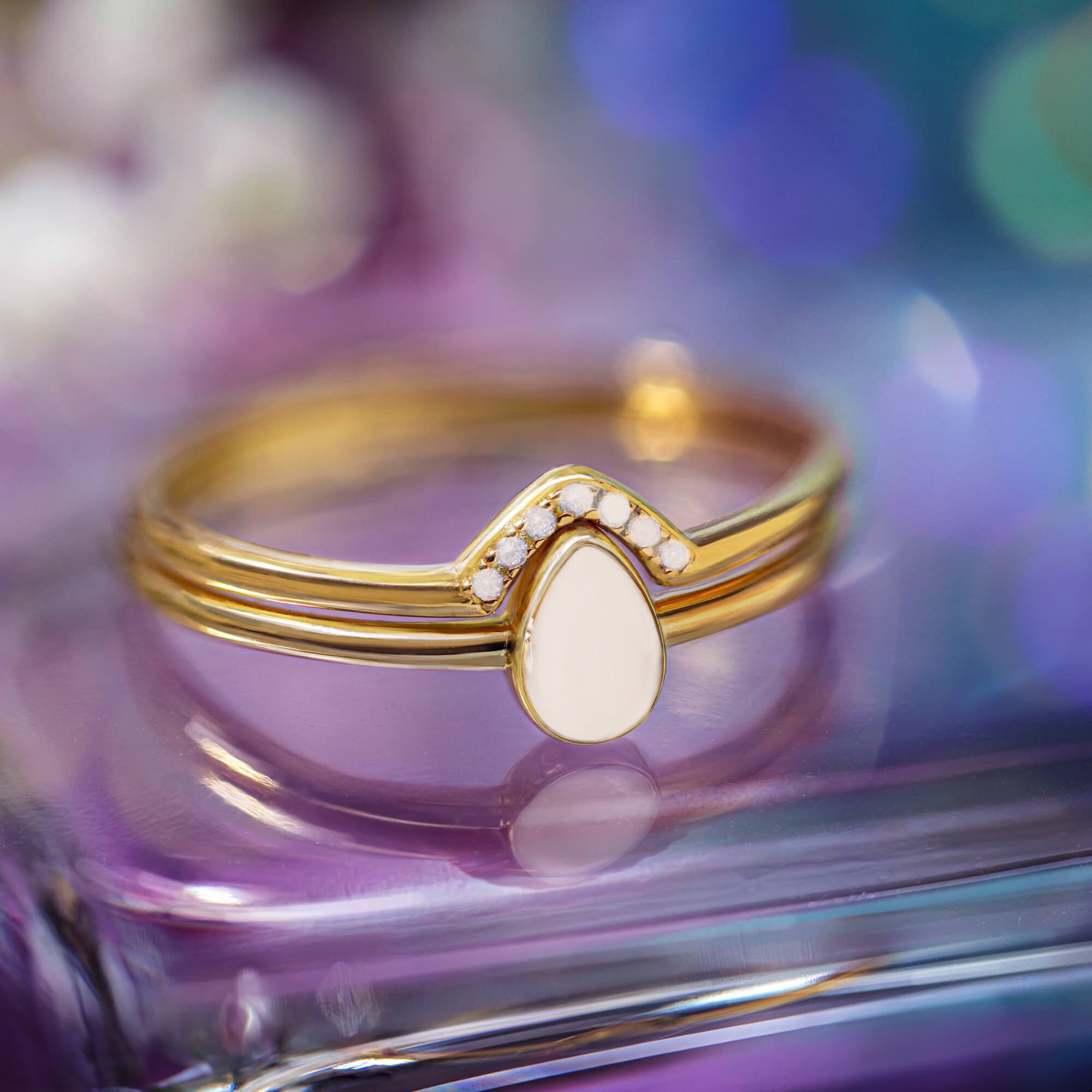 NR 1 fai da te anello per il latte materno insieme SET gioielli per il latte materno a forma di goccia idea regalo per il latte materno kit di gioiell