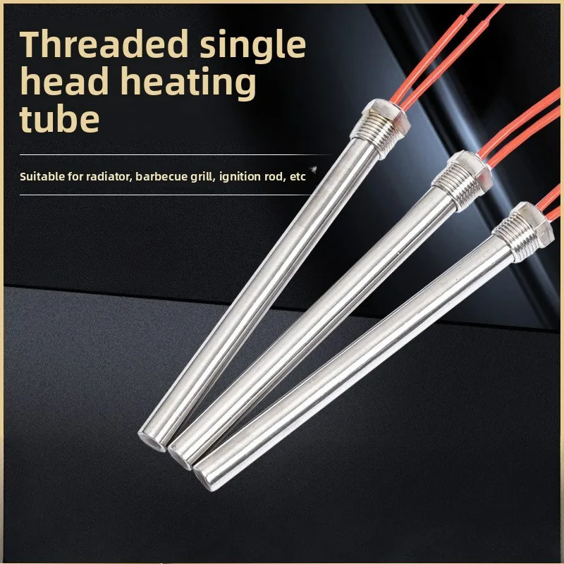 G1/2 220 V 500–2000 W 304 Edelstahl Tauchsieder Stangengewinde Heizpatrone Einzelkopf Wassertankheizung für Kamin Image
