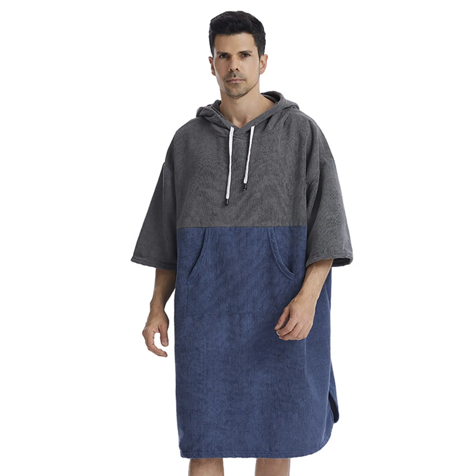 Schnell trocknende Badetücher, Pool-Wickelmantel, schnell trocknender Poncho, Surfen, Tauchen, Kapuzenhandtuch, Strandumhang, winddicht und warm, geeignet für