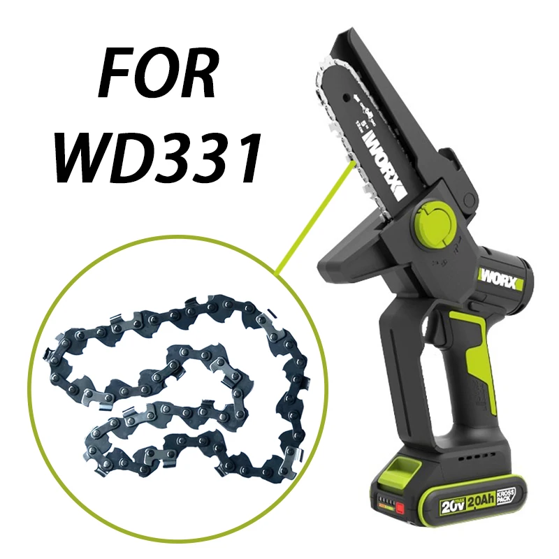 Kettensägenkette für WORX WD331 Mini-Elektrokettensägen-Zubehör aus Stahl, 12,7 cm, austauschbare Ketten, professionelles Elektrowerkzeugteil Image