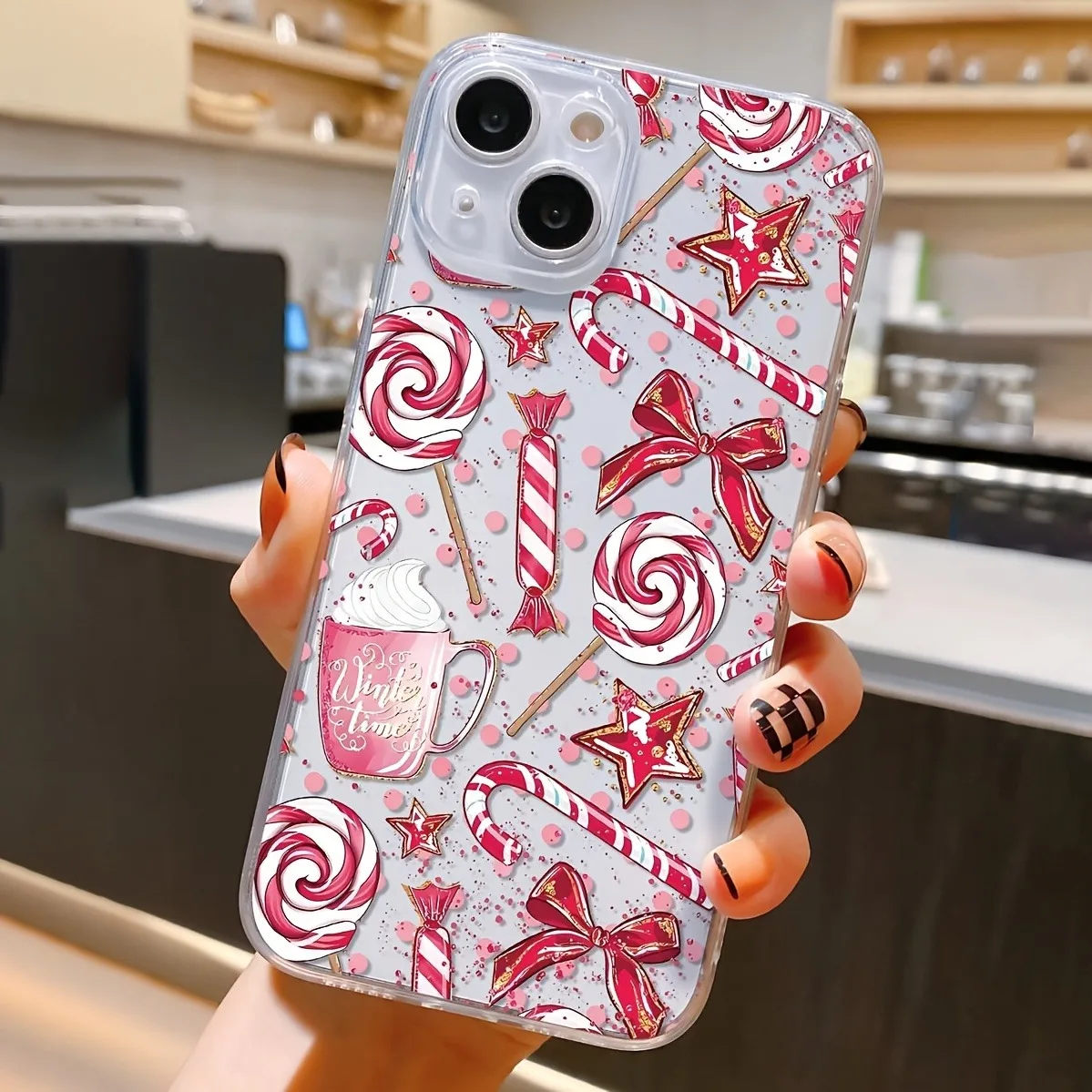 1PC-Handyhülle mit Weihnachtsmotiv, geeignet für Telefone der iPhone 17, 16, 15, Plus, Pro, Max-Serie – ideal als Geschenk Image