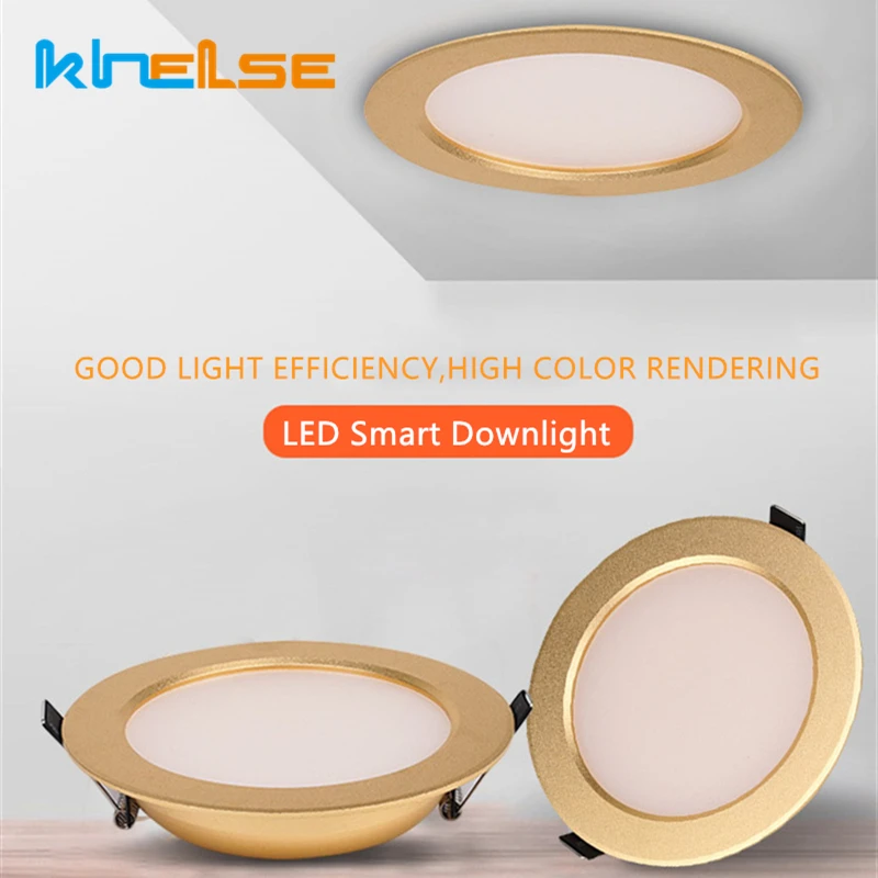 Ultradünnes LED-Deckeneinbauleuchte, goldfarben, 5 W/7 W, Luxus-Badezimmer, Schlafzimmer, Wohnzimmer, Geschäft, Zuhause, Spot-Beleuchtungskörper, AC220 V