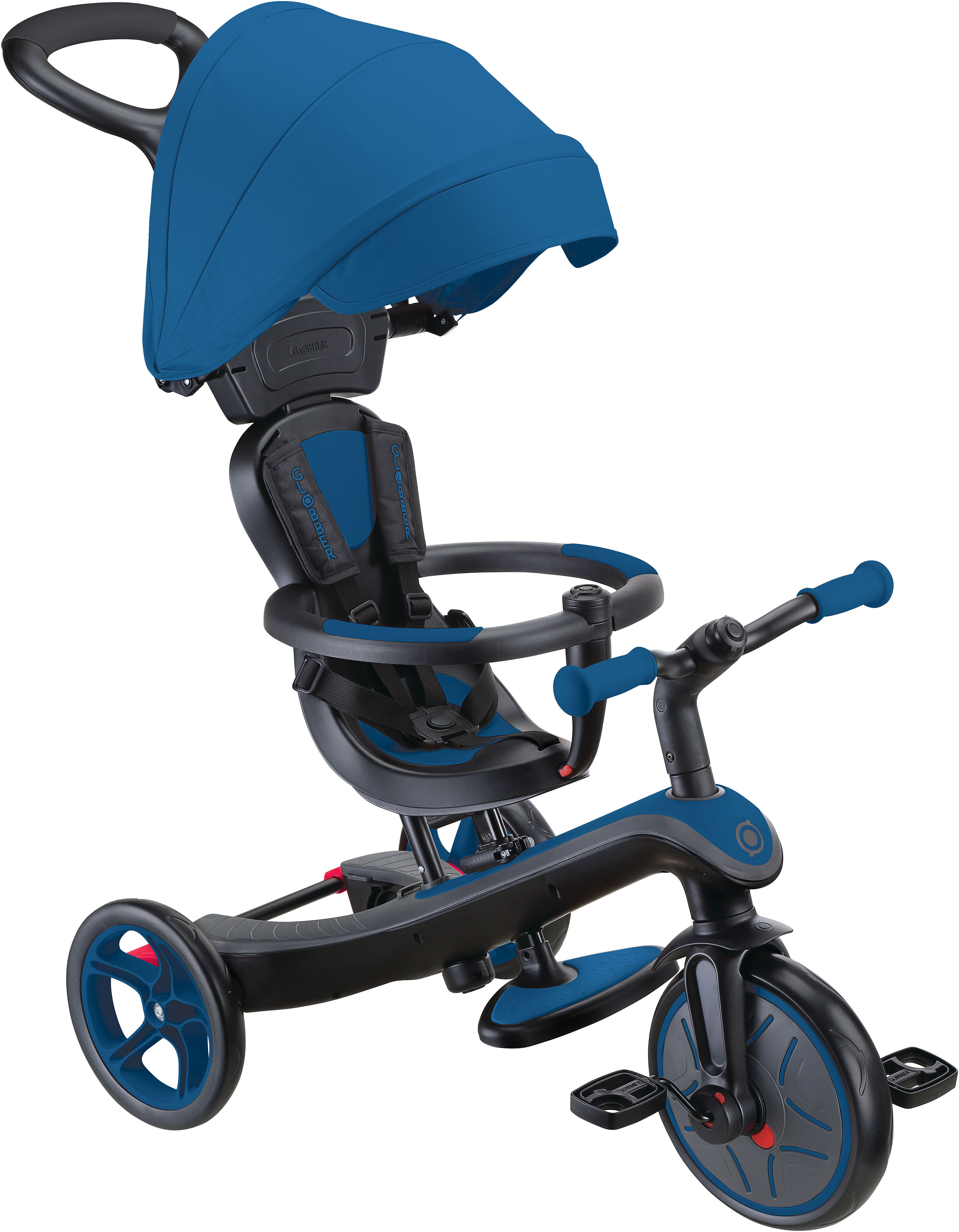 Dreirad GLOBBER "EXPLORER TRIKE 4in1", blau, Dreiräder, Kinder