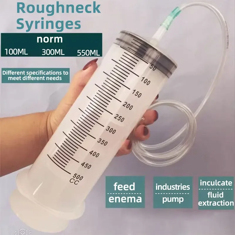100/300/500 ml Spritzen mit großer Kapazität, Ölpumpe mit 1 m Schlauch, Haustierfütterung, Messpumpe, Hydrokultur, Nährstoff, große Spritze Image
