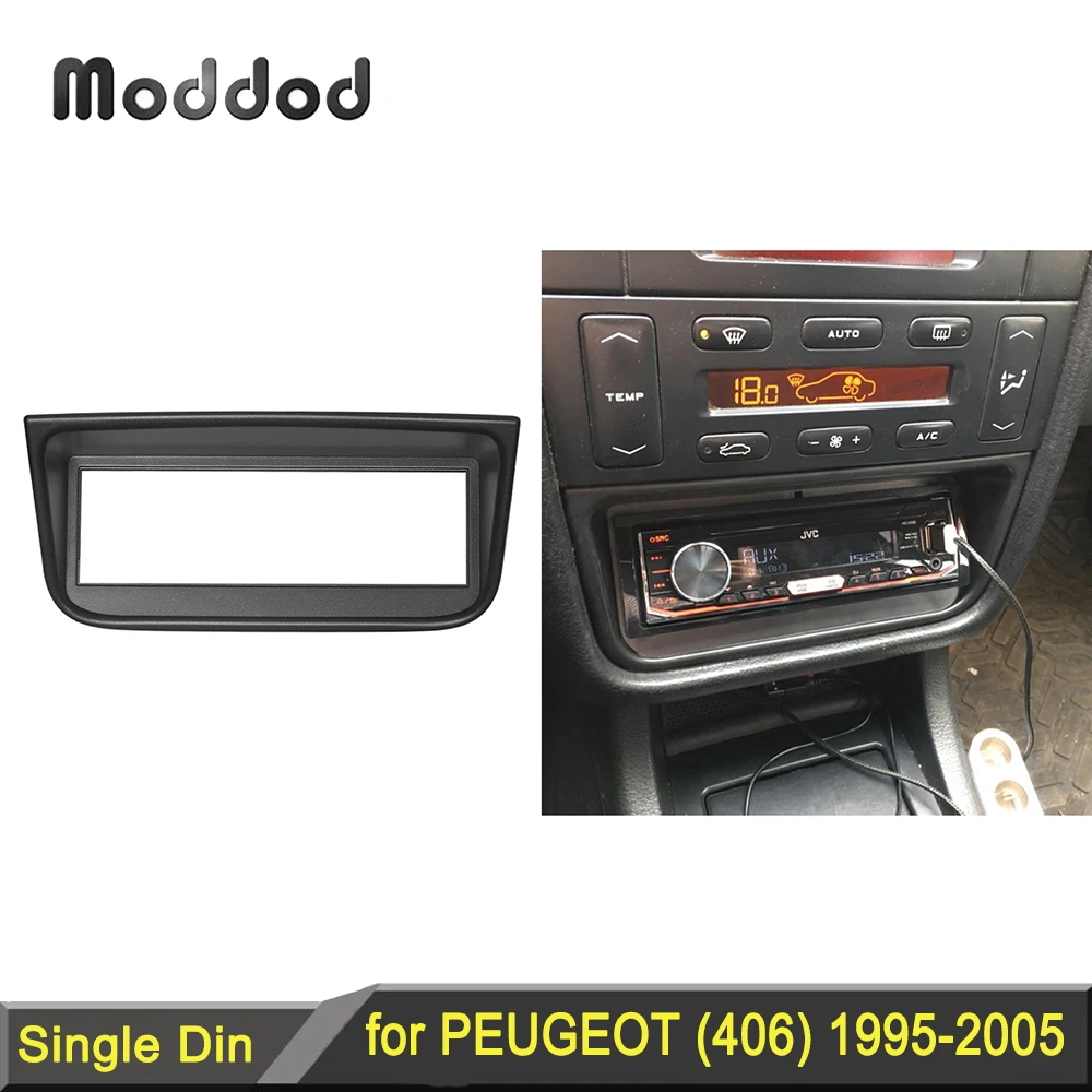 One Din Audio Fascia für Peugeot 406 Stereo Radio GPS DVD Panel Dash Mount Installation Trim Kit Rahmen