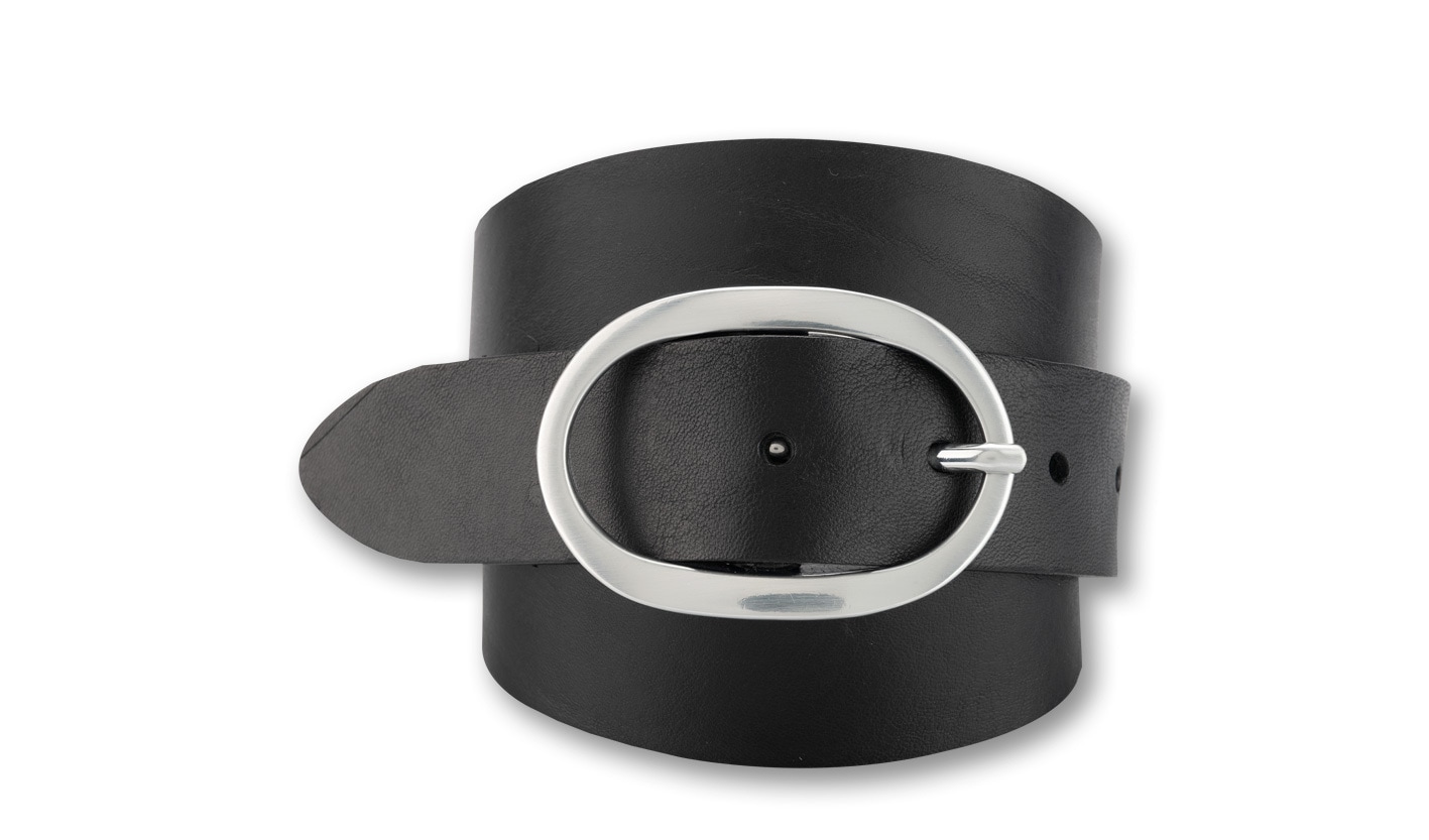 Ledergürtel BERND GÖTZ "Ledergürtel aus hochwertigem Rindleder", Damen, Gr. 100, schwarz, Rindsleder, Gürtel Ledergürtel Image