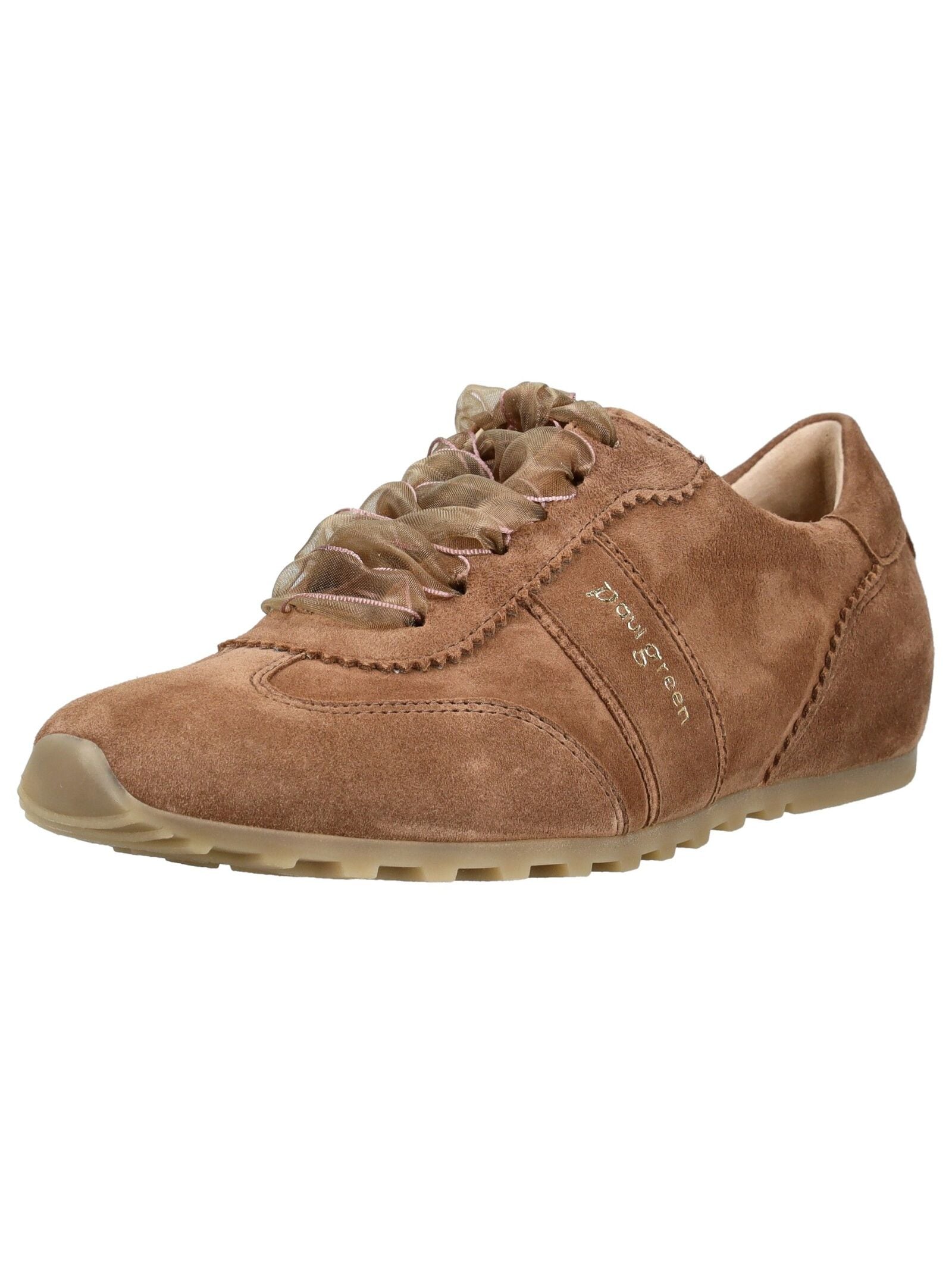 Schnürschuh PAUL GREEN "Paul Green Sneaker Veloursleder", Damen, Gr. 37,5, braun, Veloursleder, Schuhe Schnürschuh