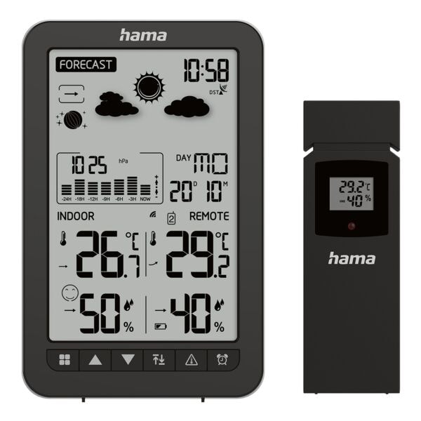 Hama Wetterstation »Ko Samui« mit Außensensor schwarz schwarz Image