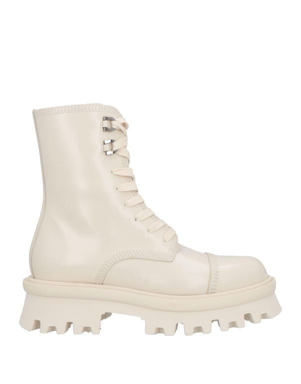 Leather Lace-up Chunky Boots - Natural - Ferragamo Boots