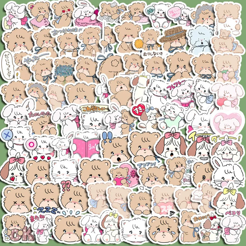 100 Stück minimalistische, niedliche Kawaii Marie Cat Journal-Aufkleber – Girly-Dekor für Tagebücher, Telefone, Planer, Aufnahme, YourLife Store