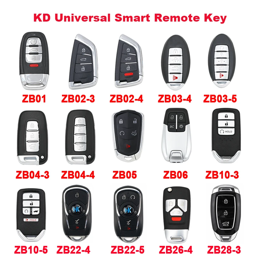 KEYDIY Universal KD Smart Remote Key ZB01 ZB02-3 ZB02-4 ZB03 ZB04 ZB05 ZB06 ZB10 ZB22 ZB26 ZB28 für KD-X2 KD900 Mini KD Schlüssel Werkzeug Image