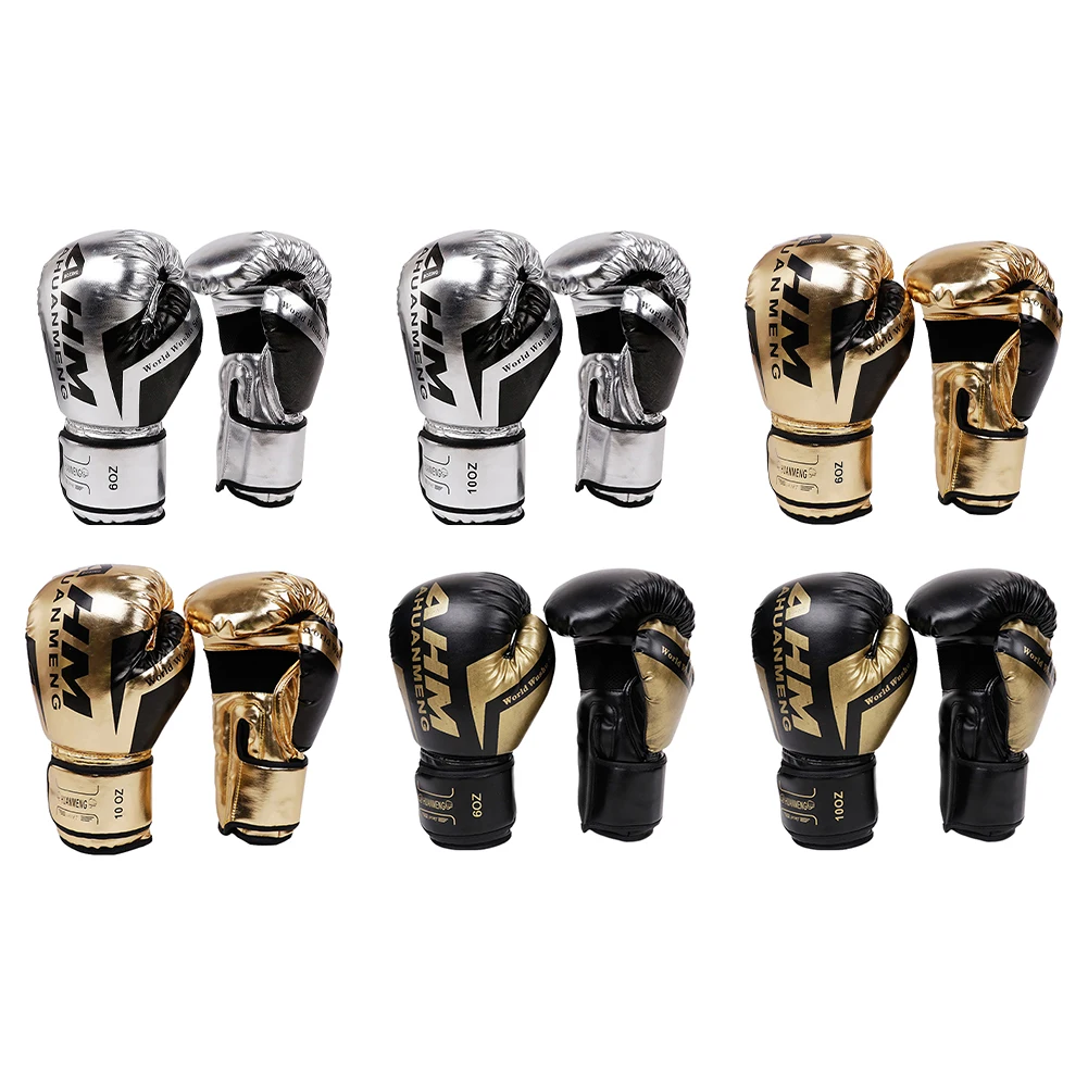 Muay Thai Wettkampfhandschuhe PU Leder Schwamm Boxtrainingshandschuhe Atmungsaktive Kickboxhandschuhe Erwachsene Kinder Sportzubehör Image