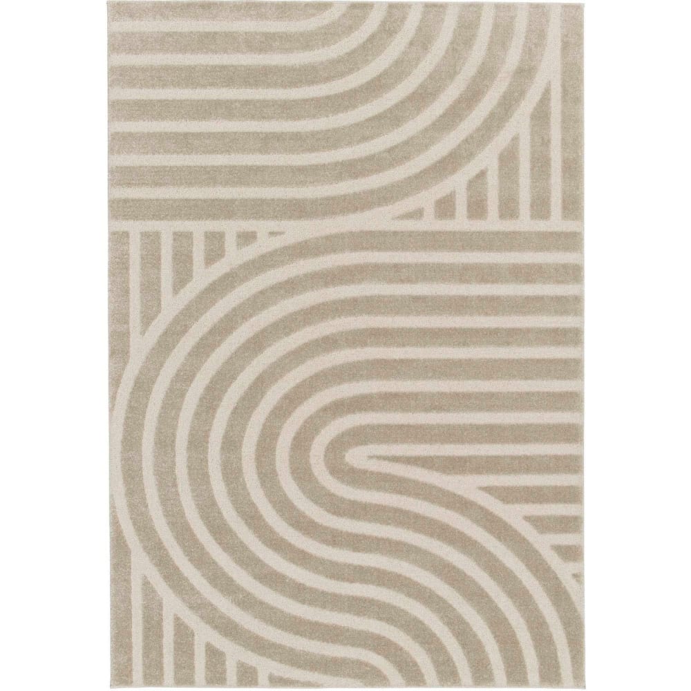 Tapis à relief géométrique moderne camel 160x230