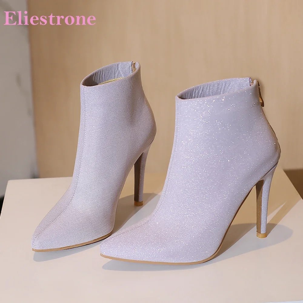 Neue Winter Süße Lavendel Aprikose Frauen Stiefeletten Sexy High Heels Dame Party Schuhe Plus Kleine Große Größe 13 32 43 47 50