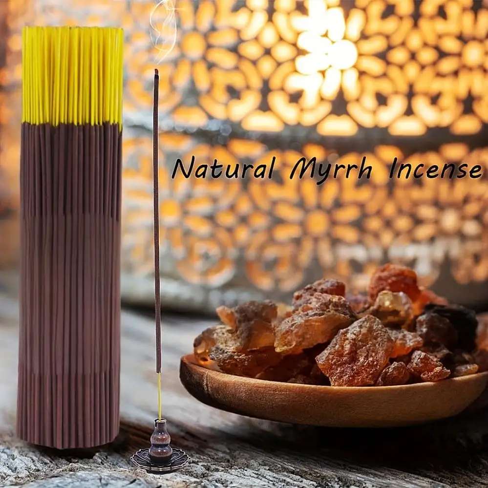 0/120/280 Stück, natürlicher Myrrheihrauch, geeignet für Luftreinigung, Yoga, Meditation, Arbeit, Fitness, Zuhause, Outdoor-Reinigung und Entspannung. Image