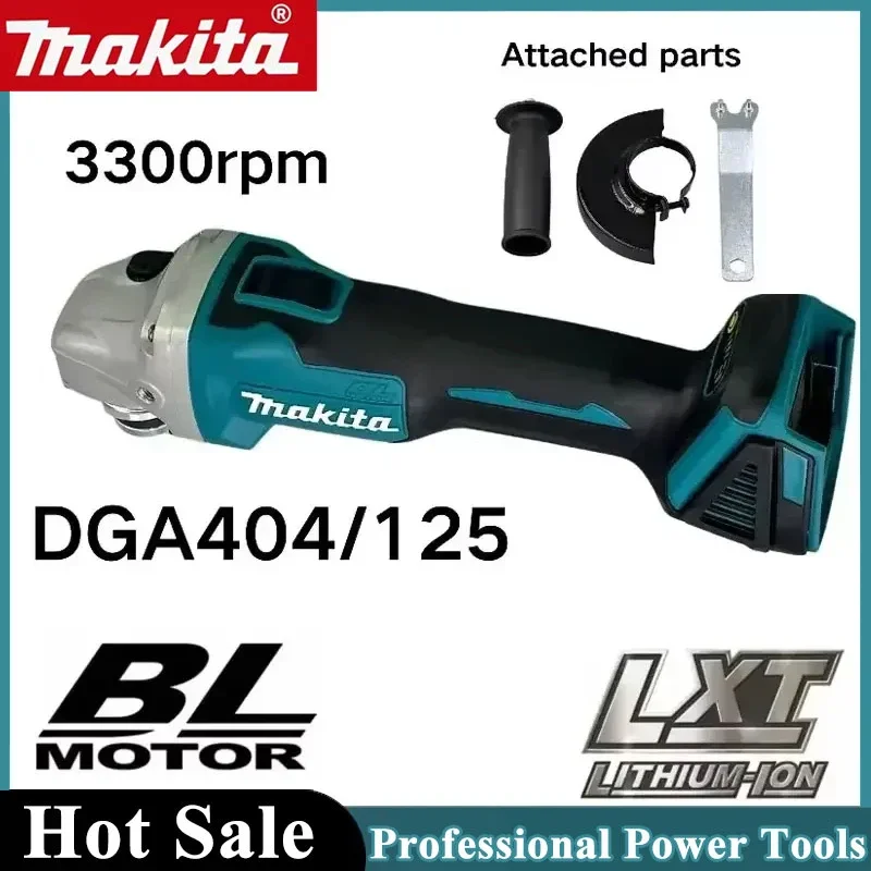 Makita DGA404 125 mm/100 mm bürstenloser Lithium-Elektro-Winkelschleifer, wiederaufladbare Schneidemaschine, Hochleistungs-Poliermaschine Image