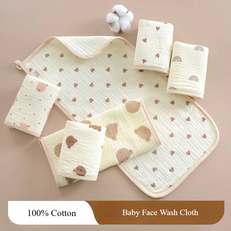 3 Stück Baby-Waschlappen aus 100 % Baumwolle, weiche, saugfähige Spucktücher für neugeborene Jungen und Mädchen, 19,5 x 9,5 Zoll Image