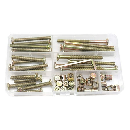 Hot Sale!Oimcto M6 Hex Screw Kit Plated Screws and Screws Replacement Parts Furniture Socket Head Screws for Furniture Cots Beds Nut Assortment Sets