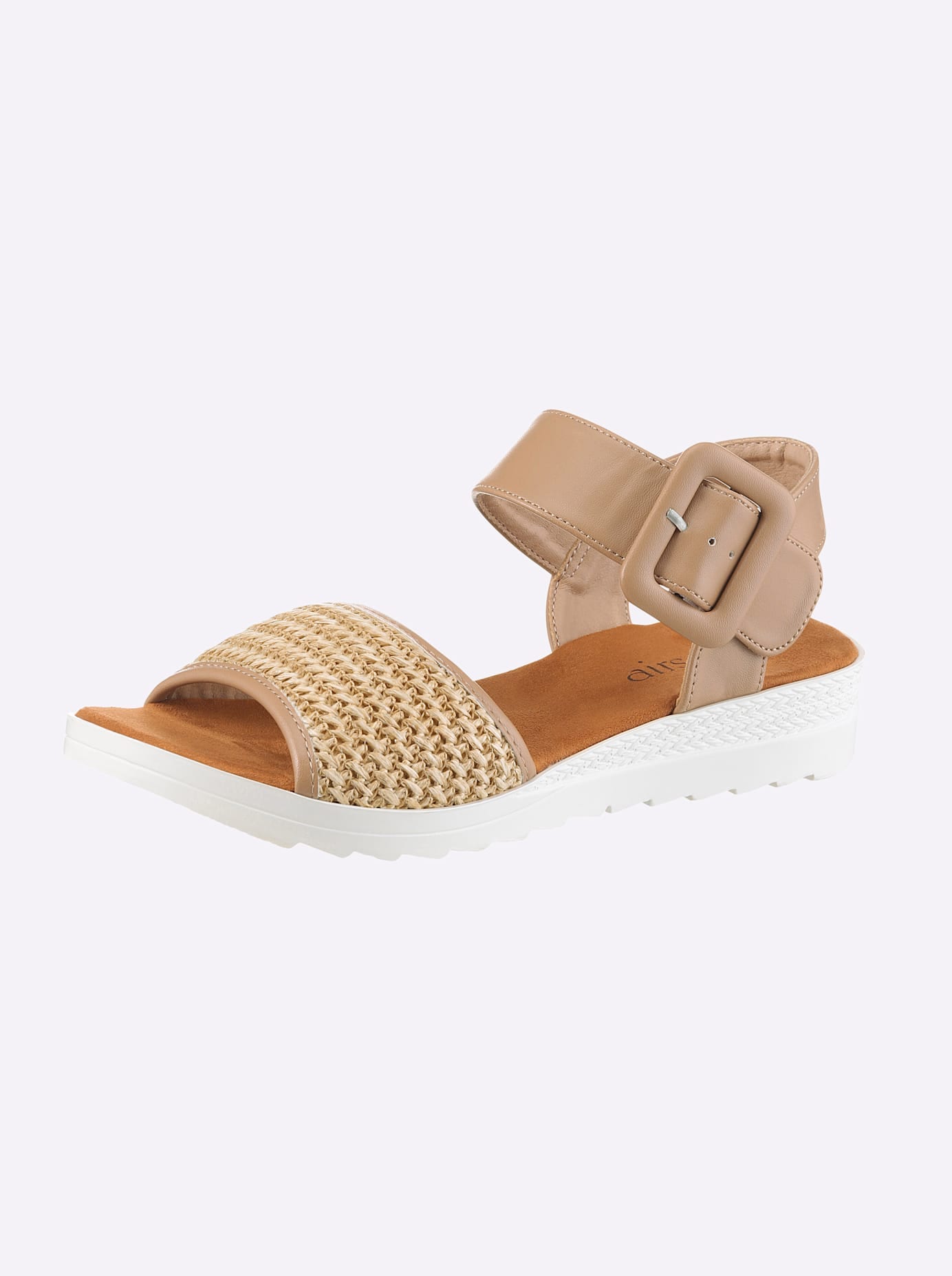 Sandalette CASUAL LOOKS, Damen, Gr. 39, camel, Lederimitat, Schuhe Sandalette