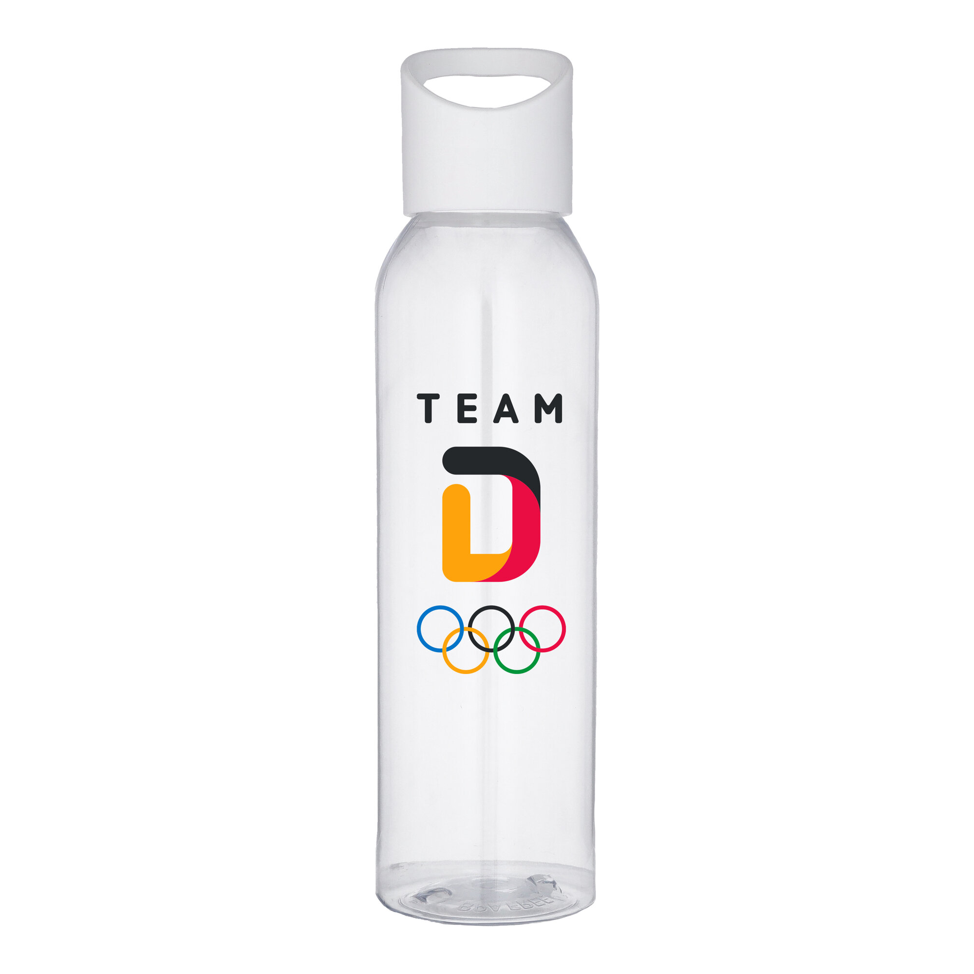 Trinkflasche aus Kunststoff mit Team-D-Primärlogo (650 ml) – Weiß Image