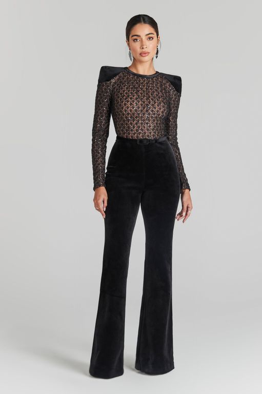 Amanda Jumpsuit - Black - Nadine Merabi Jumpsuits