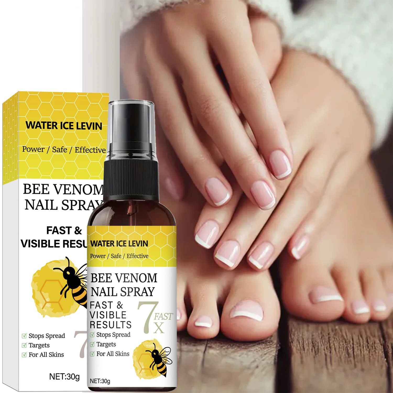 Bienengift-Nagelspray – schnelle, sichtbare Ergebnisse, stoppt verteilen und stärkt die Nägel mit Hyaluronsäure, sicher für alle Hauttypen Image