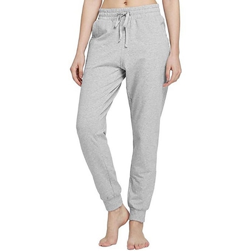 Damen Jogginghose Chinos Mode Streetwear Lässig Volle Länge Hohe Taille Einfach Tasche Elastischer Bund Bequem Weich Dehnbar Outdoor Straße Schwarz Königliches Blau Dunkelgrau Grau Frühling Herbst Image