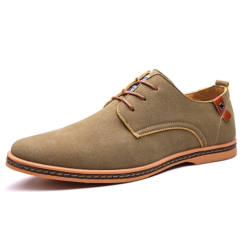 Herren Freizeitschuhe Spaziergang Sportlich Lässig PU Leder Bequem Rutschfest Atmungsaktiv Schnürung Schwarz Gelb Blau Sommer Frühling Herbst Image