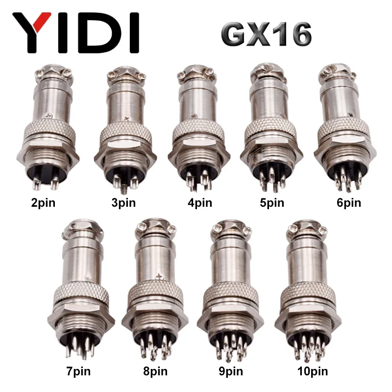 1set GX16 Luftfahrt Stecker 2 3 4 5 6 7 8 9 10pins Core Männlichen & Weibliche Draht panel 16mm L70-78 Rund Air Steckdose Stecker Image